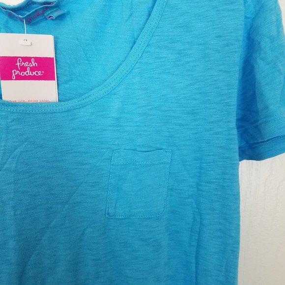 FRESH PRODUCE VINTAGE SLUB DRAPE T NWT womans SM - Picture 2 of 3